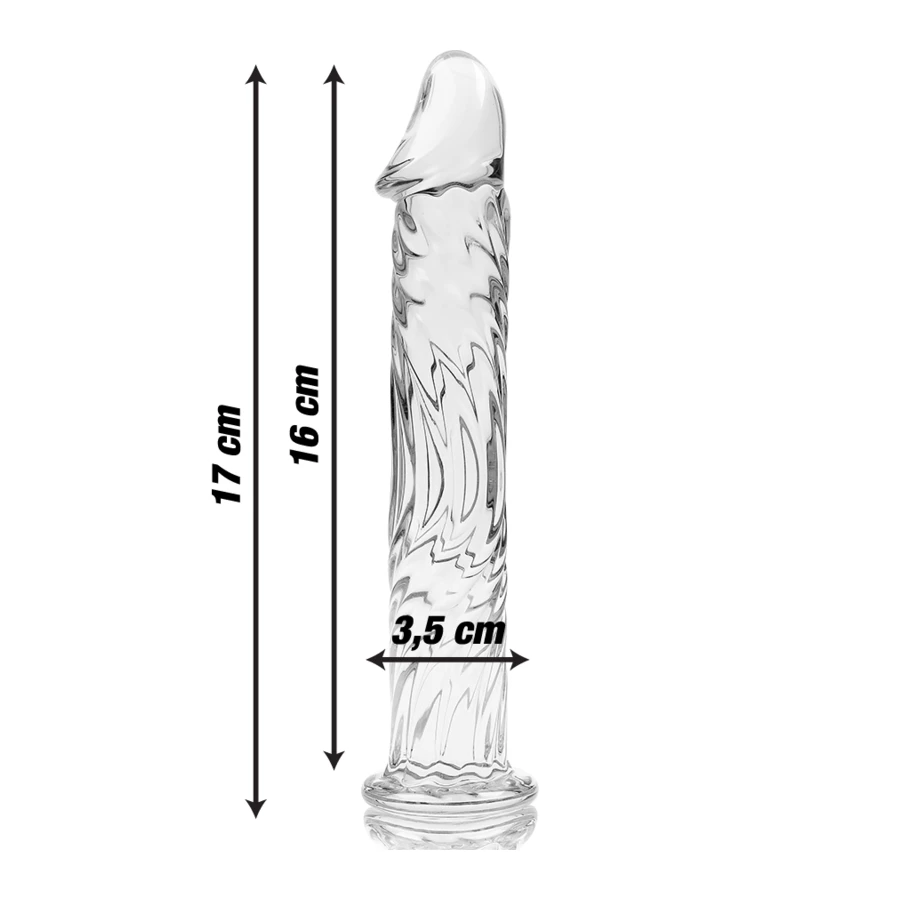 NEBULA SERIES BY IBIZA - MODELL 12 DILDO BOROSILIKATGLAS 17 X 3,5 CM ROSA